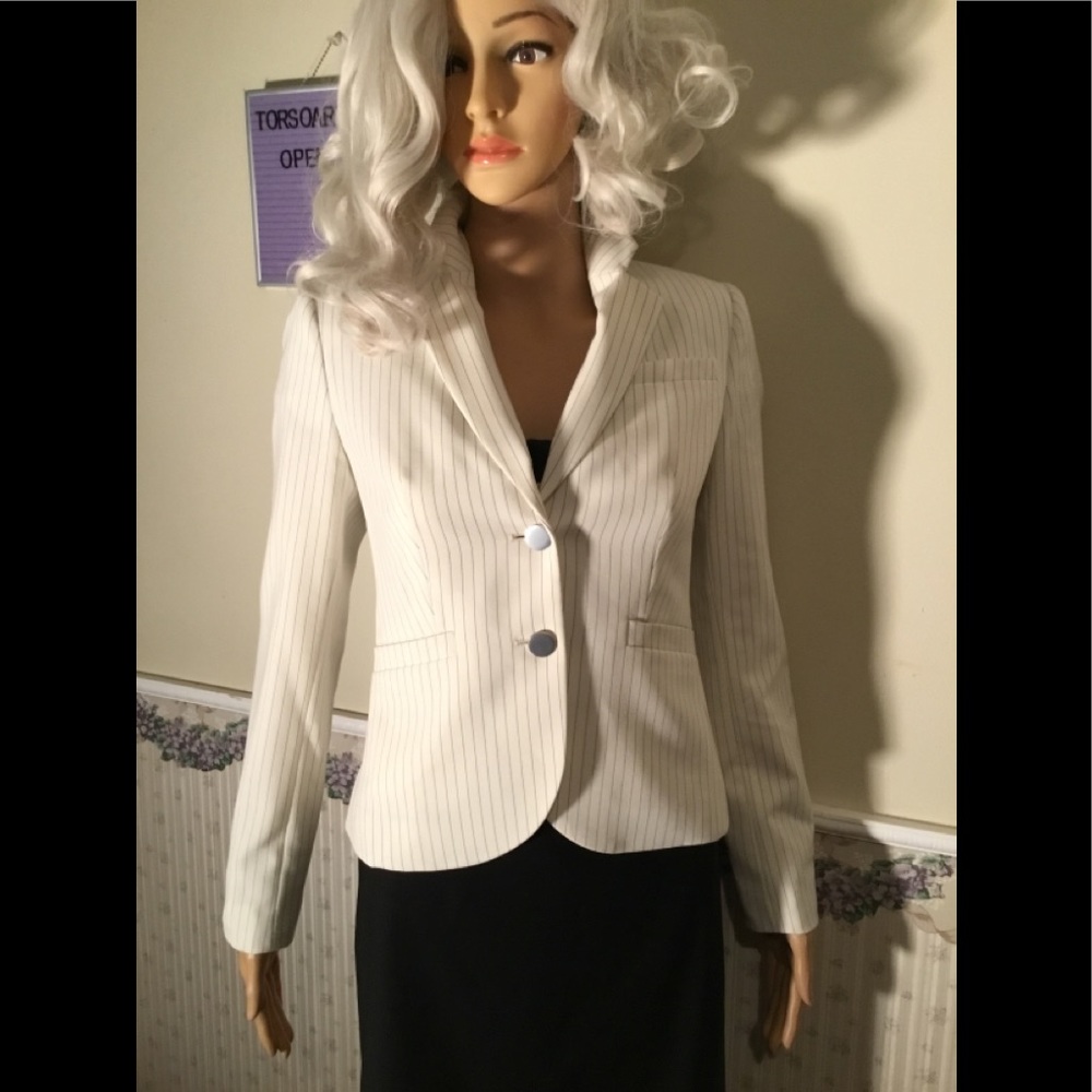 Calvin Klein Pinstripe suit jacket blazer 2P work
